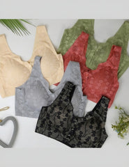 Soft Padded Front - Open Lace Bra – Comfortable & Convenient