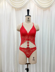 Seamless Bodysuit – Deep V-Neck & Full Coverage