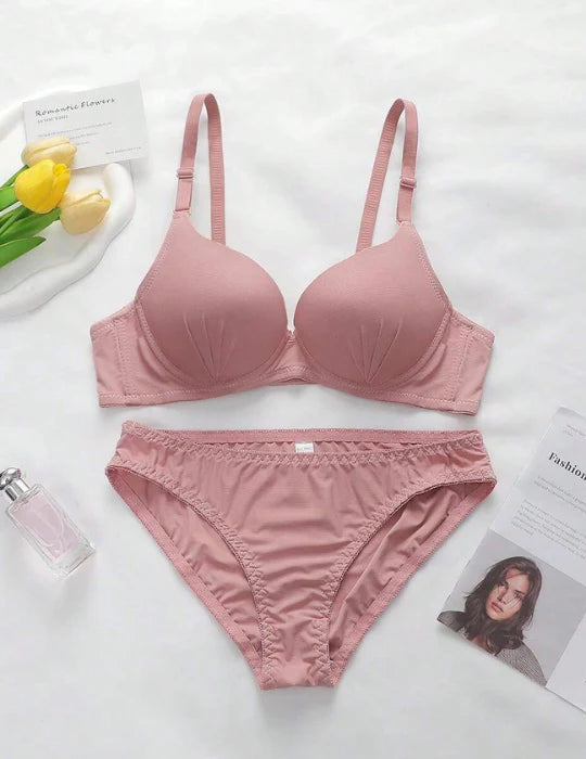 Blush Elegance Lightly Padded Lingerie Set