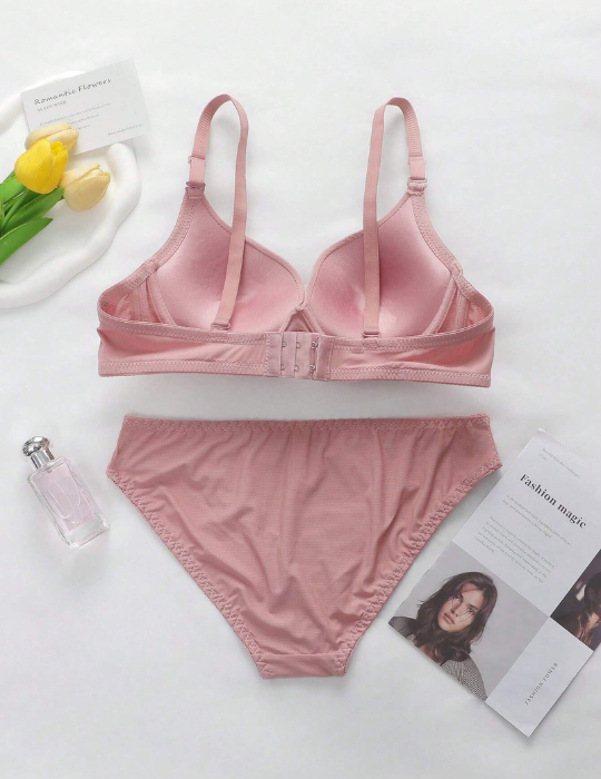 Blush Elegance Lightly Padded Lingerie Set