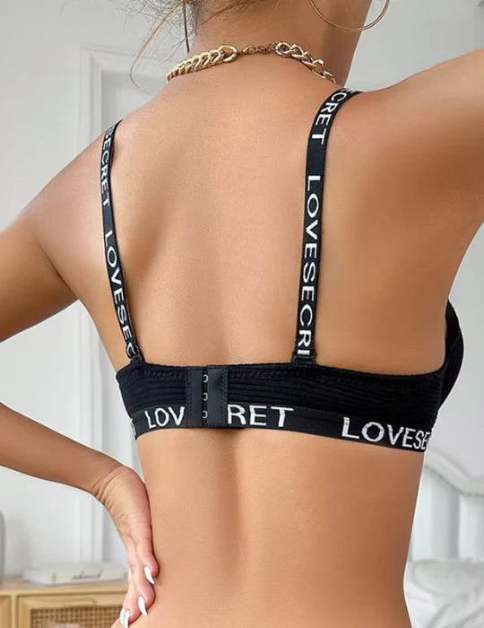 Sporty Chic Adjustable Strap Seamless Padded Bra & Panty Set