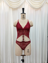 Seamless Bodysuit – Deep V-Neck & Full Coverage