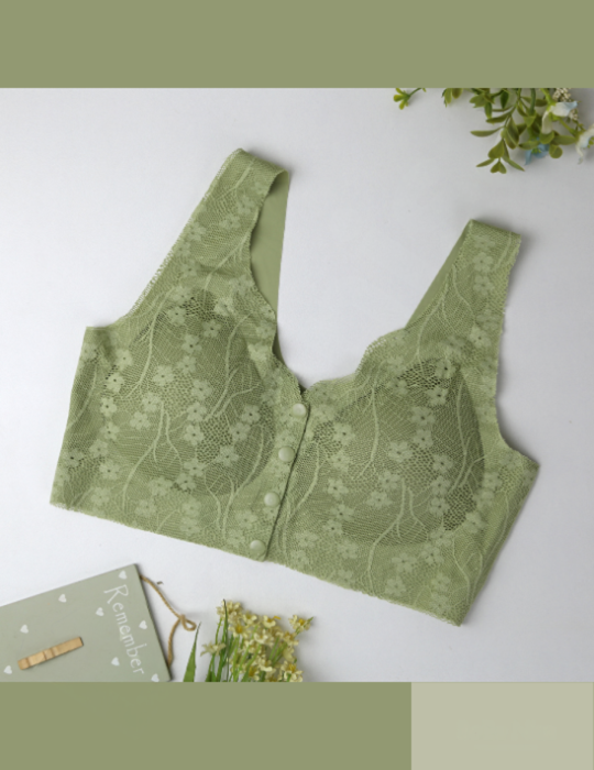 Soft Padded Front - Open Lace Bra – Comfortable & Convenient