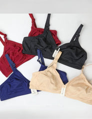Pack of 4 Premium Cotton Jersey Bras Soft, Breathable, and Non-Padded for Everyday Comfort